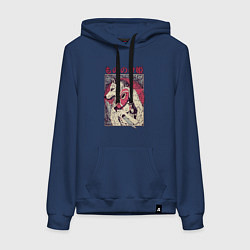 Толстовка-худи хлопковая женская ПРИНЦЕССА МОНОНОКЕPRINCESS MONONOKE, цвет: тёмно-синий