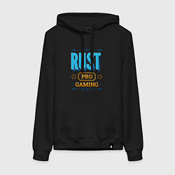Толстовка-худи хлопковая женская Игра Rust PRO Gaming, цвет: черный