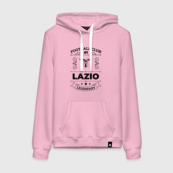 Толстовка-худи хлопковая женская Lazio: Football Club Number 1 Legendary, цвет: светло-розовый