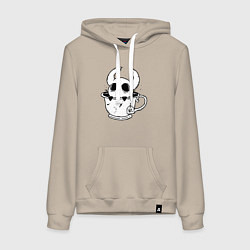 Женская толстовка-худи Hollow Knight рыцарь в чашке