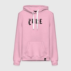 Толстовка-худи хлопковая женская The Cure лого, цвет: светло-розовый