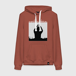 Толстовка-худи хлопковая женская World Violation Tour Depeche Mode, цвет: кирпичный