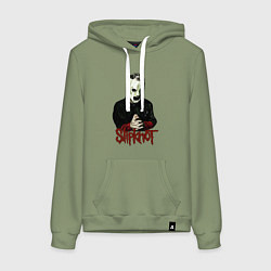 Толстовка-худи хлопковая женская Slipknot mask, цвет: авокадо