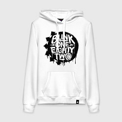 Толстовка-худи хлопковая женская Blink one eighty two, цвет: белый