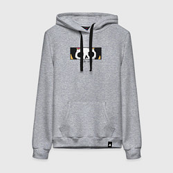 Толстовка-худи хлопковая женская Брук, цвет: меланж