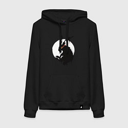 Женская толстовка-худи Черный кролик 2023