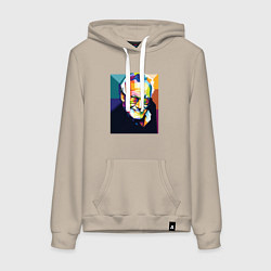 Толстовка-худи хлопковая женская Стэн, цвет: миндальный