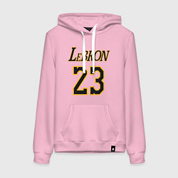 Толстовка-худи хлопковая женская Lebron 23, цвет: светло-розовый