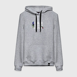 Толстовка-худи хлопковая женская Цветы бабушка самая лучшая, цвет: меланж