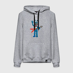 Толстовка-худи хлопковая женская Той Бонни, цвет: меланж