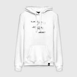 Толстовка-худи хлопковая женская CS white g by Boostuff, цвет: белый