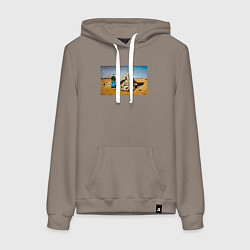 Толстовка-худи хлопковая женская Апофеоз ANIMAX, цвет: утренний латте