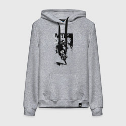 Толстовка-худи хлопковая женская Mountain bike - extreme, цвет: меланж