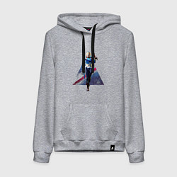 Толстовка-худи хлопковая женская Street Fighter 6 Cammy, цвет: меланж