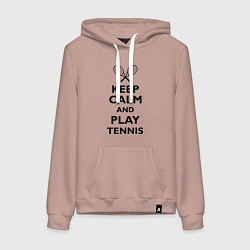 Женская толстовка-худи Keep Calm & Play tennis