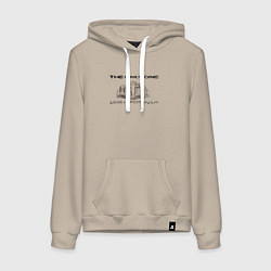 Толстовка-худи хлопковая женская The only one - автомобиль Ф1, цвет: миндальный