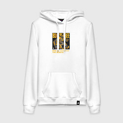 Толстовка-худи хлопковая женская Трансформеры: Бамблби, цвет: белый