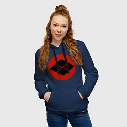 Толстовка-худи хлопковая женская Клан Такэда Total War: Shogun 2, цвет: тёмно-синий — фото 2