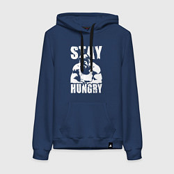 Толстовка-худи хлопковая женская Arnold motivation, цвет: тёмно-синий