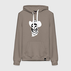 Толстовка-худи хлопковая женская Misfits cowboy, цвет: утренний латте