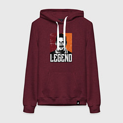 Женская толстовка-худи Тотти легенда