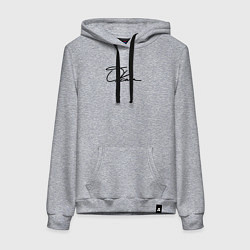 Толстовка-худи хлопковая женская Именная Оксана, цвет: меланж