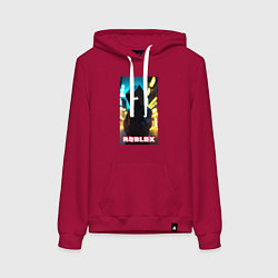 Толстовка-худи хлопковая женская Roblox cyberpunk, цвет: маджента