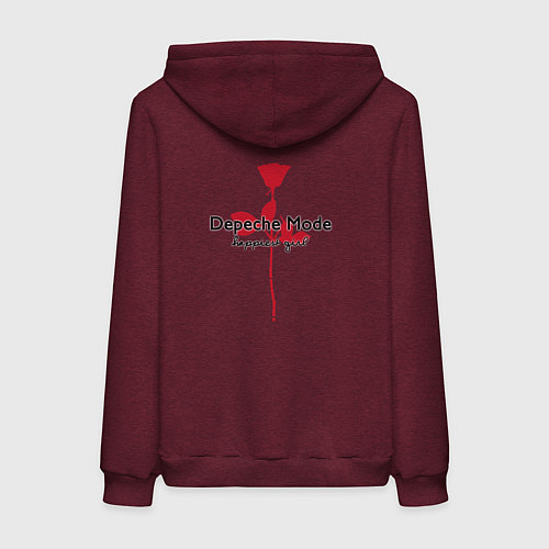 Женская толстовка-худи Depeche Mode - Happiest Girl Collage / Меланж-бордовый – фото 2