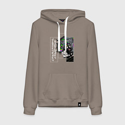 Толстовка-худи хлопковая женская Jigokuraku Gabimaru, цвет: утренний латте