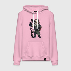 Толстовка-худи хлопковая женская Vault - Snake solid, цвет: светло-розовый