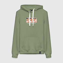 Толстовка-худи хлопковая женская Camouflage - Sensor single, цвет: авокадо