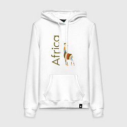 Женская толстовка-худи Жираф цвета Африки