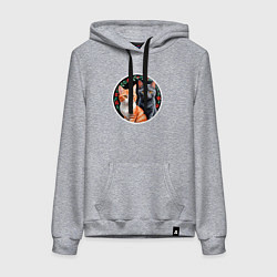 Женская толстовка-худи Два кота ждут Новый Год