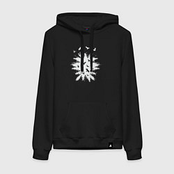 Женская толстовка-худи Птицы в лесу