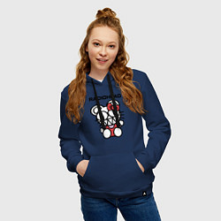 Толстовка-худи хлопковая женская Radiohead toy, цвет: тёмно-синий — фото 2