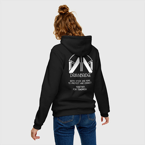 Женская толстовка-худи Drawbridge death stranding 2 / Черный – фото 4