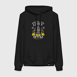 Толстовка-худи хлопковая женская Absolute unit gym, цвет: черный