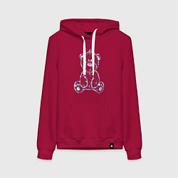 Женская толстовка-худи Игрушка - мишка радужный