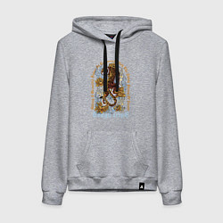 Толстовка-худи хлопковая женская Eough tripe, цвет: меланж