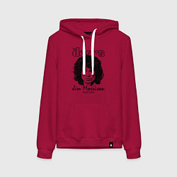 Толстовка-худи хлопковая женская The Doors Jim Morrison, цвет: маджента