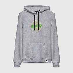 Толстовка-худи хлопковая женская Лучший бармен на свете, цвет: меланж