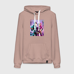 Женская толстовка-худи Barbie and Ken Voxel ai art Minecraft 2099