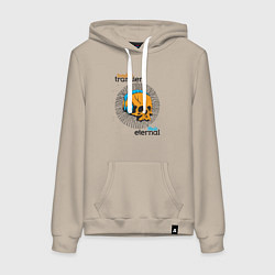 Женская толстовка-худи Everything transient music eternal