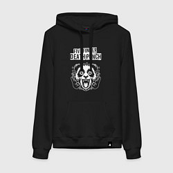 Толстовка-худи хлопковая женская Five Finger Death Punch rock panda, цвет: черный