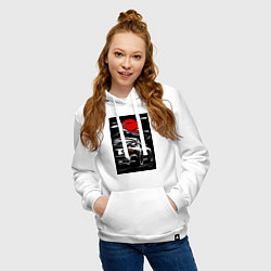 Толстовка-худи хлопковая женская Мазда mx5 miata, цвет: белый — фото 2