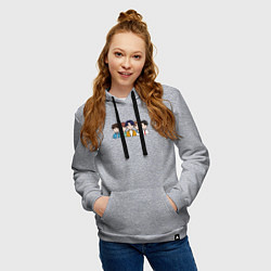 Толстовка-худи хлопковая женская Бтс purpose, цвет: меланж — фото 2