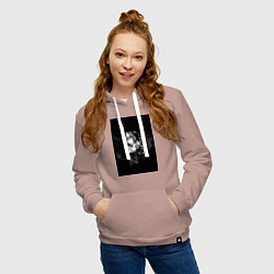 Толстовка-худи хлопковая женская Горничная Рем, цвет: пыльно-розовый — фото 2