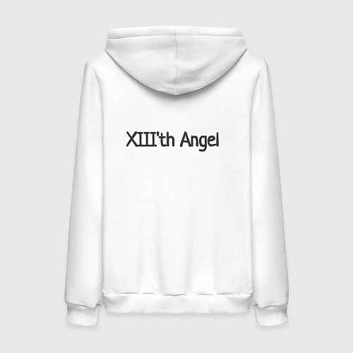Женская толстовка-худи XIIIth angel спина / Белый – фото 2