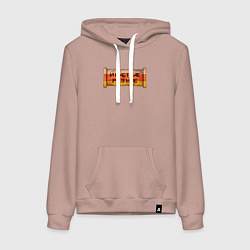 Толстовка-худи хлопковая женская Иратта разма, цвет: пыльно-розовый