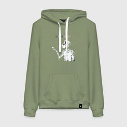 Толстовка-худи хлопковая женская Fad Gadget - Tovey live, цвет: авокадо